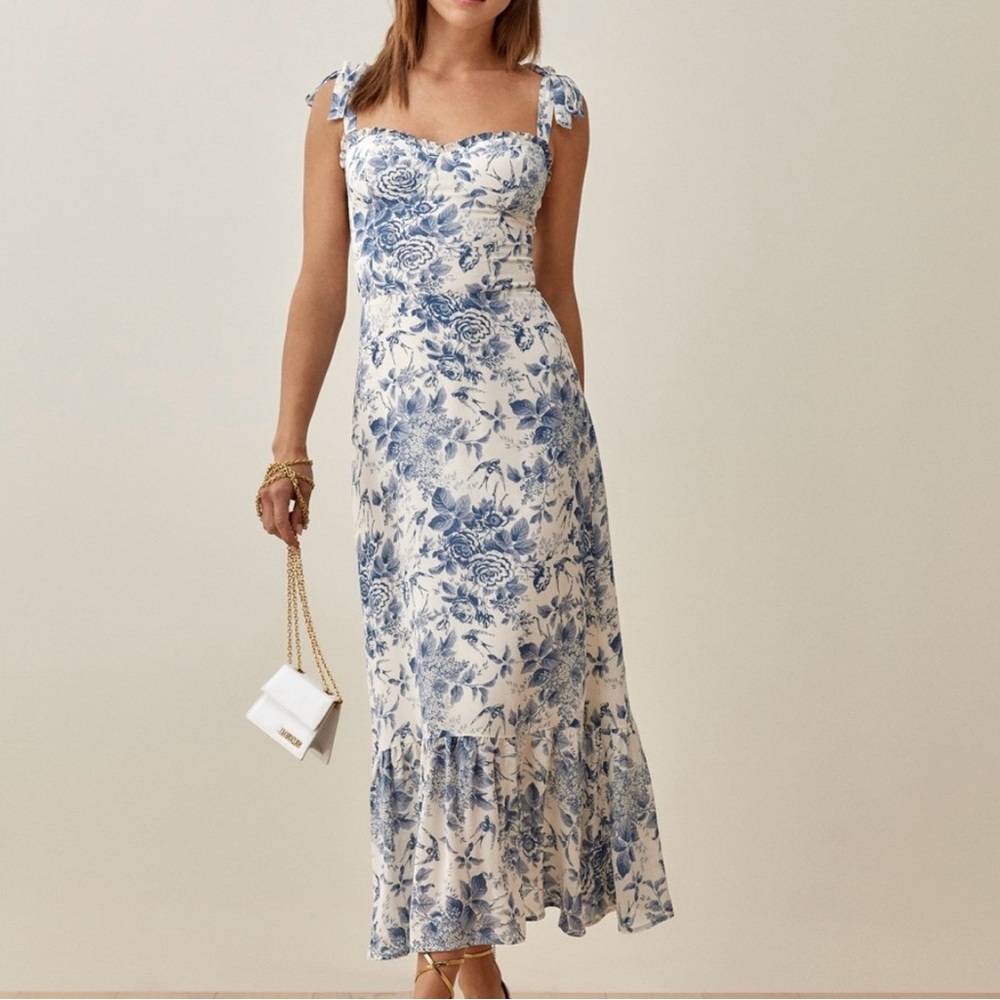 Reformation Nikita dress in Pompadour